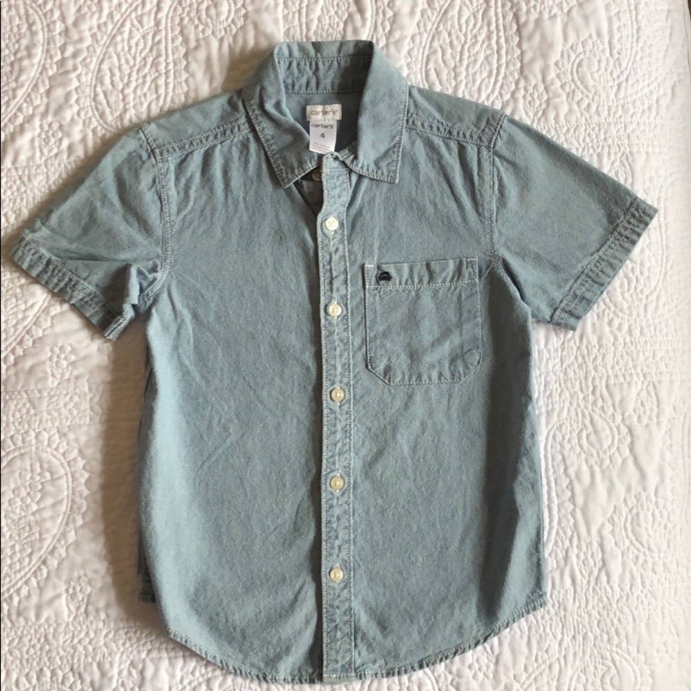 Carter’s 4T short sleeve blue chambray button down
